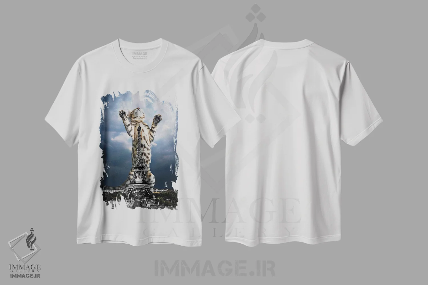 تیشرت سفید طرح دار پاریس عشق من، عکاسی ترکیبی اثر کاترین فدرر | immage.ir