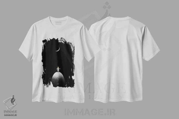 تیشرت سفید طرح دار پنگوئن باشکوه اثر کاترین فدرر | immage.ir
