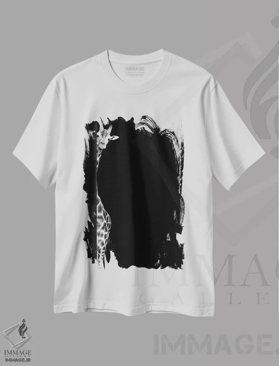 تیشرت سفید طرح دار سلام!، عکاسی سیاه و سفید اثر کاترین فدرر | فروشگاه ایماژ