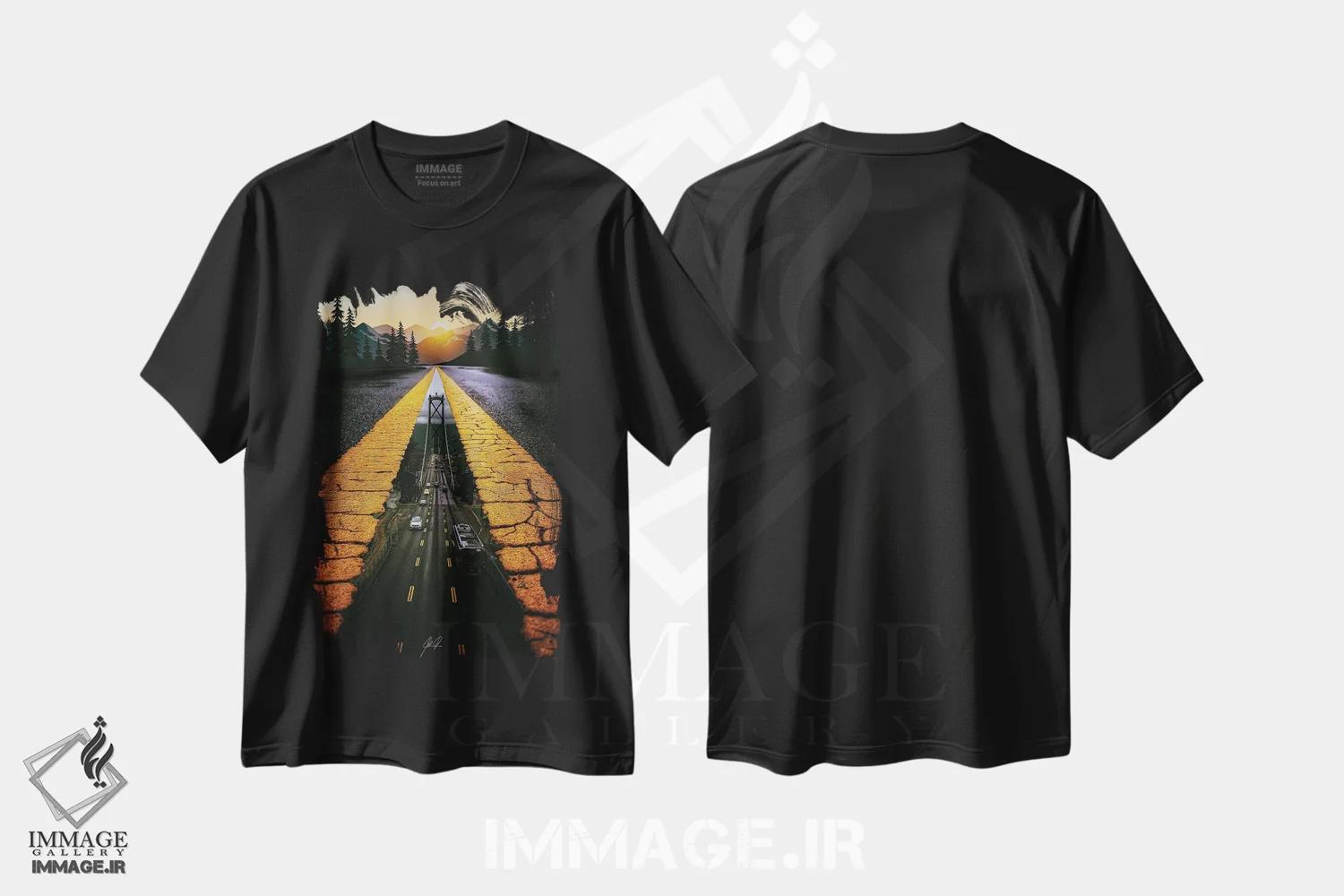 تیشرت مشکی طرح دار جهان های موازی، هنر دیجیتال اثر کاترین فدرر | immage.ir