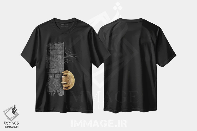 تیشرت مشکی طرح دار خجالتی بودن در برابر کنجکاوی، مدیوم اثر کاترین فدرر | فروشگاه ایماژ