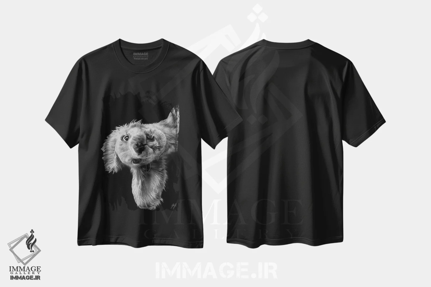 تیشرت مشکی طرح دار جمعه عجیب، عکاسی سیاه و سفید اثر کاترین فدرر | فروشگاه ایماژ