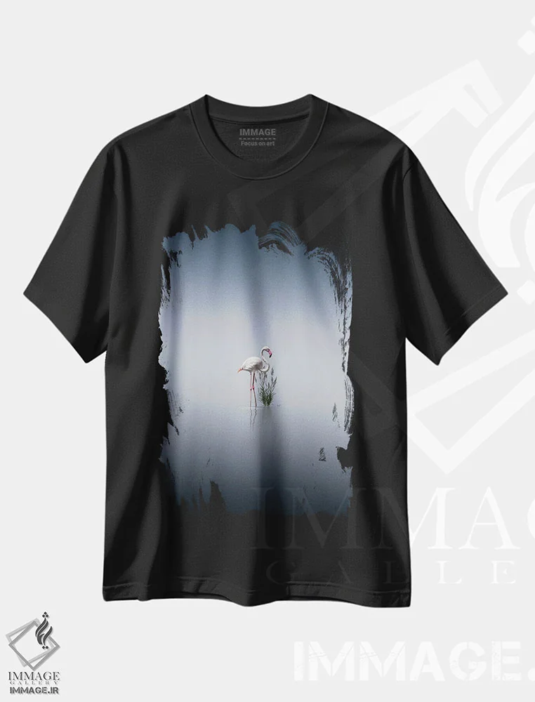 تیشرت مشکی طرح دار لحظه را نگه دار، عکاسی ترکیبی اثر کاترین فدرر | فروشگاه ایماژ