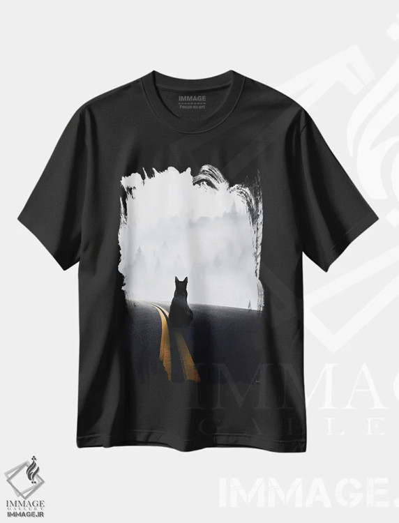 تیشرت مشکی طرح دار دلتنگ خانه - نسخه نهایی، عکاسی ترکیبی اثر کاترین فدرر | فروشگاه ایماژ