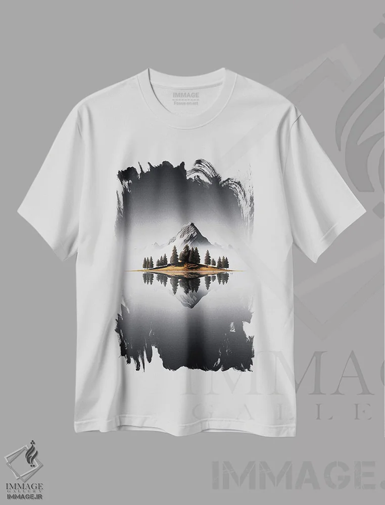 تیشرت سفید طرح دار لباس پاییزی اثر کاترین فدرر | immage.ir