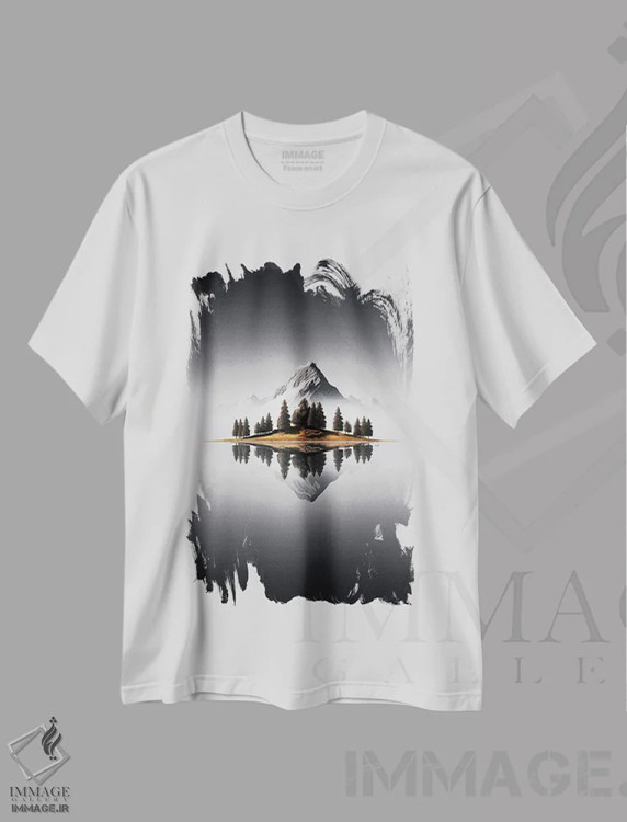 تیشرت سفید طرح دار لباس پاییزی اثر کاترین فدرر | immage.ir