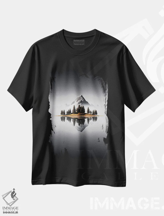 تیشرت مشکی طرح دار لباس پاییزی اثر کاترین فدرر | فروشگاه ایماژ