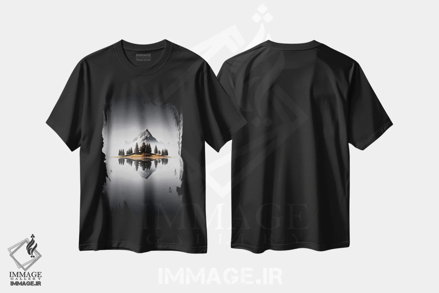 تیشرت مشکی طرح دار لباس پاییزی اثر کاترین فدرر | فروشگاه ایماژ