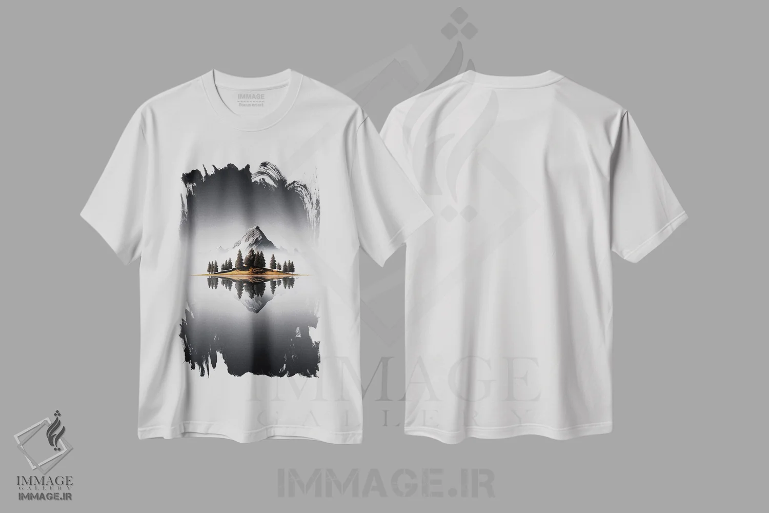 تیشرت سفید طرح دار لباس پاییزی اثر کاترین فدرر | immage.ir