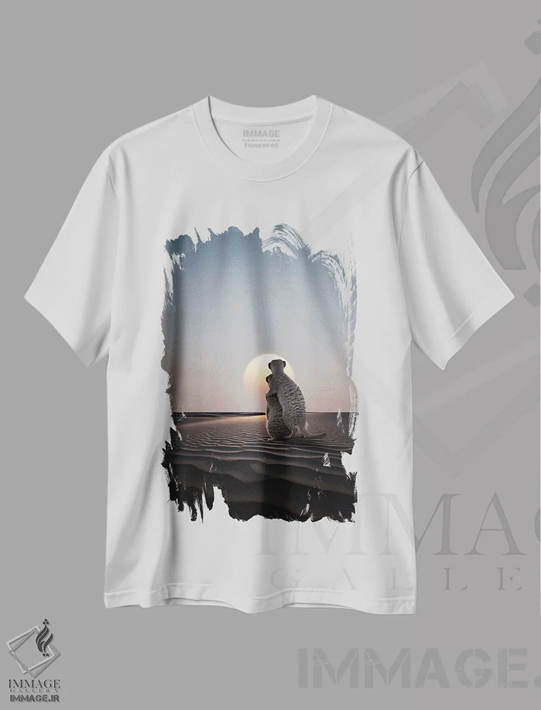 تیشرت سفید طرح دار فقط من و تو اثر کاترین فدرر | فروشگاه ایماژ