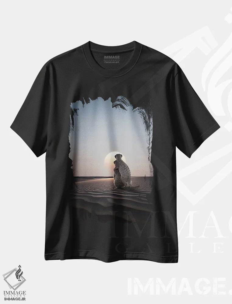 تیشرت مشکی طرح دار فقط من و تو اثر کاترین فدرر | immage.ir