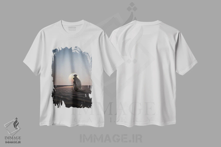 تیشرت سفید طرح دار فقط من و تو اثر کاترین فدرر | فروشگاه ایماژ
