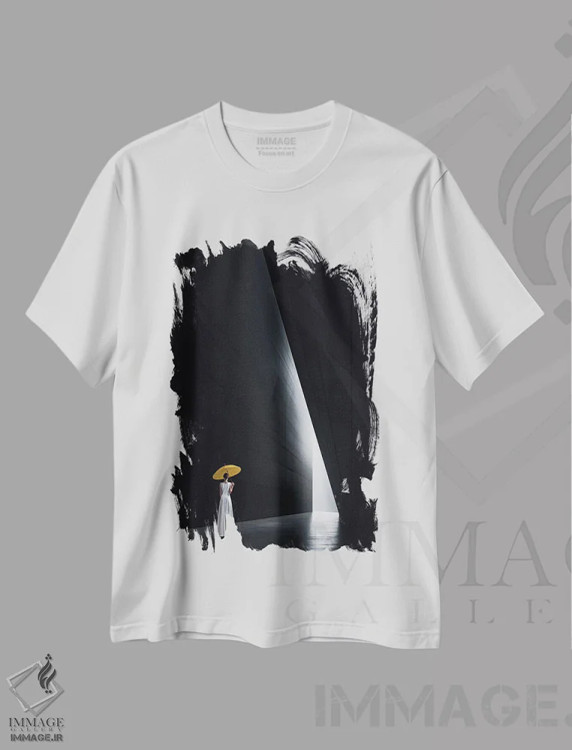 تیشرت سفید طرح دار بانوی ایکس اثر کاترین فدرر | immage.ir