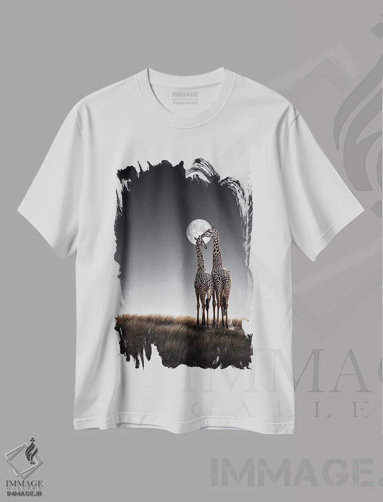تیشرت سفید طرح دار عشق فراتر از ساوانا اثر کاترین فدرر | فروشگاه ایماژ