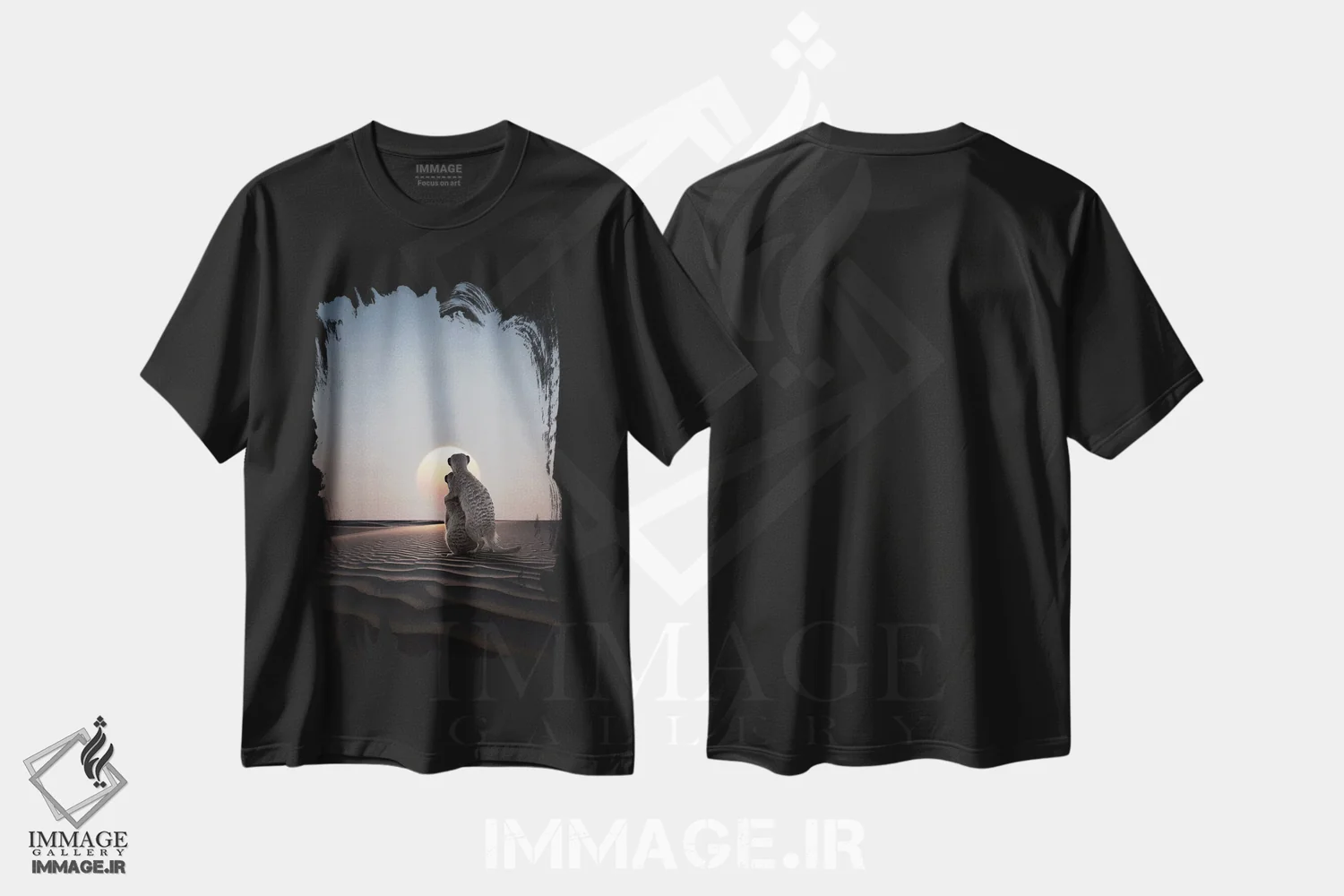 تیشرت مشکی طرح دار فقط من و تو اثر کاترین فدرر | immage.ir