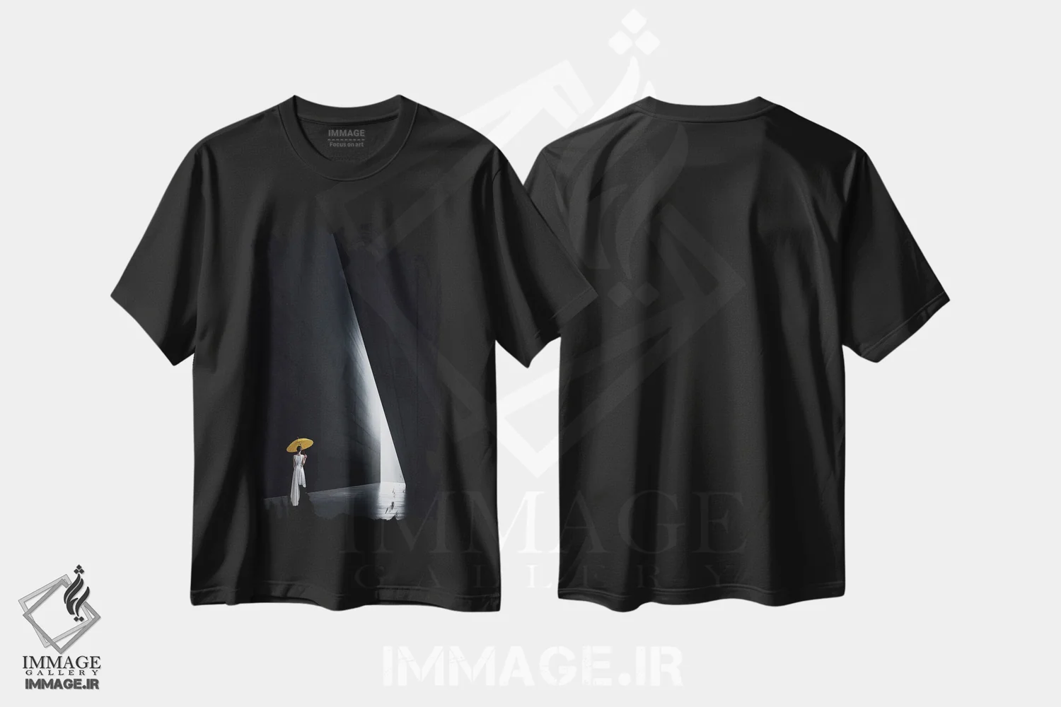 تیشرت مشکی طرح دار بانوی ایکس اثر کاترین فدرر | فروشگاه ایماژ