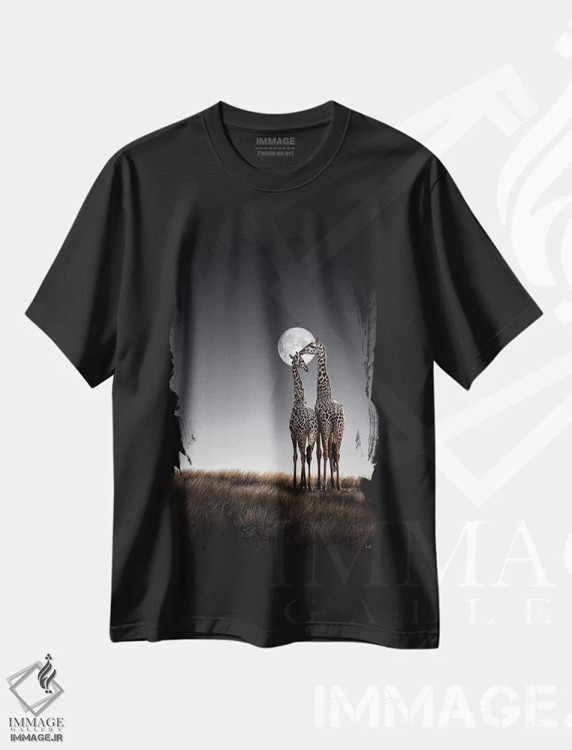 تیشرت مشکی طرح دار عشق فراتر از ساوانا اثر کاترین فدرر | immage.ir