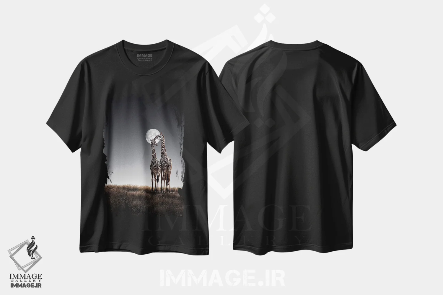 تیشرت مشکی طرح دار عشق فراتر از ساوانا اثر کاترین فدرر | immage.ir