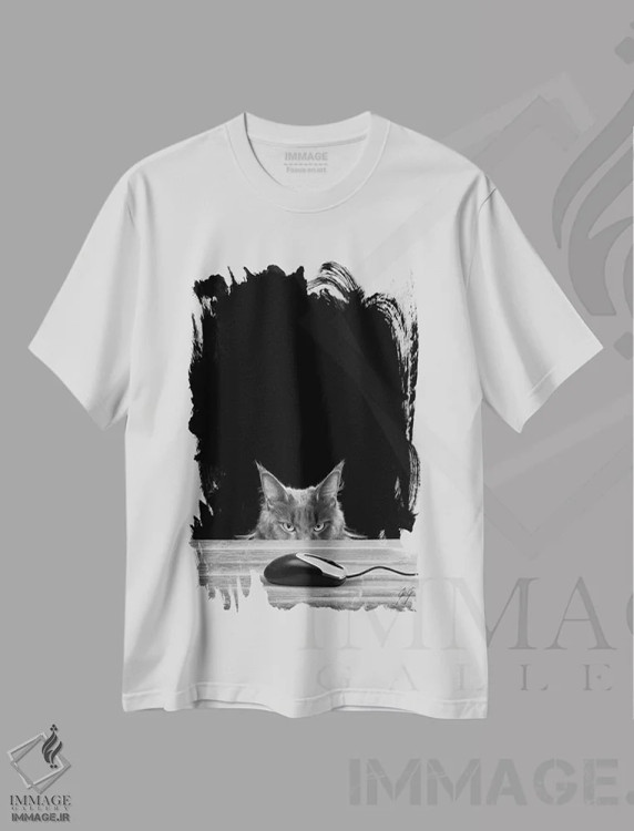 تیشرت سفید طرح دار غریزه طبیعی، عکاسی ترکیبی اثر کاترین فدرر | فروشگاه ایماژ