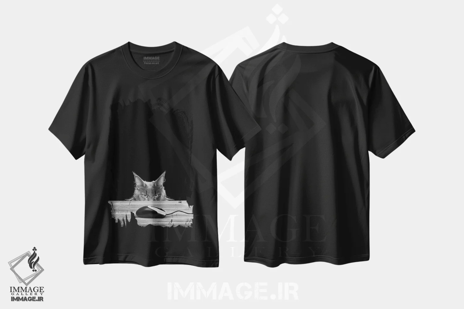 تیشرت مشکی طرح دار غریزه طبیعی، عکاسی ترکیبی اثر کاترین فدرر | immage.ir