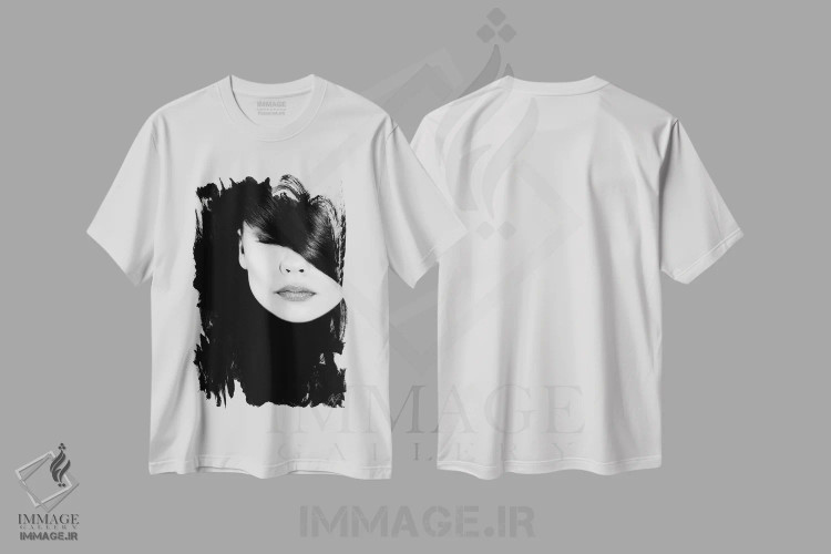 تیشرت سفید طرح دار سکوت، عکاسی ترکیبی اثر کاترین فدرر | immage.ir