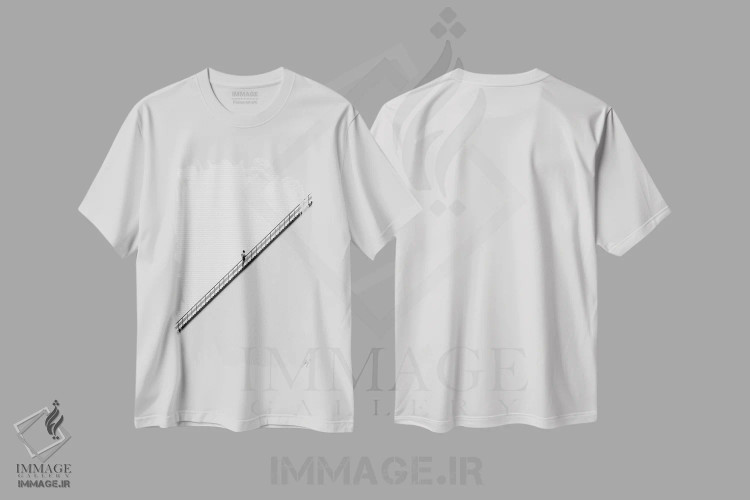 تیشرت سفید طرح دار بدون زحمت، خبری از شیرینی نیست ۱، هنر تزئینی سیاه و سفید اثر کاترین فدرر | immage.ir