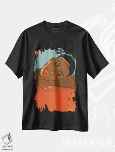 تیشرت مشکی طرح دار استراحت یعنی مقاومت، هنر آمریکایی آفریقایی تبار اثر کمو فرانک | فروشگاه ایماژ