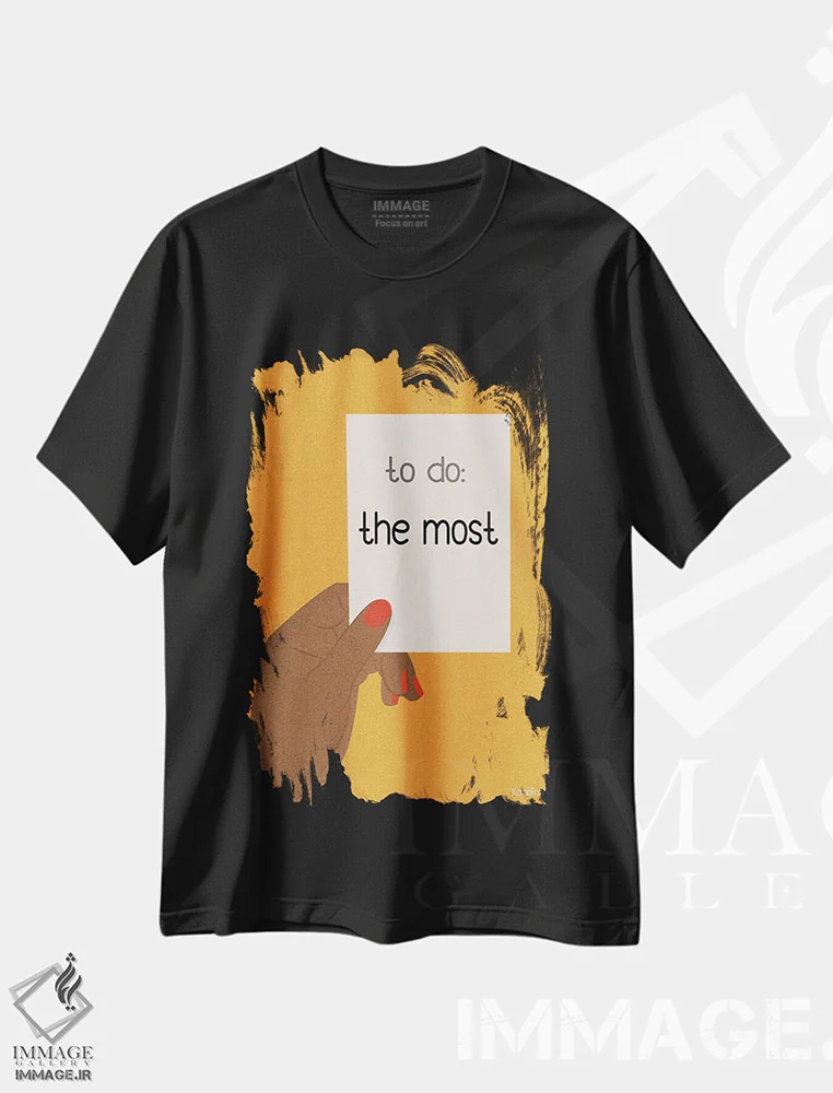 تیشرت مشکی طرح دار بهترین، هنر آمریکایی آفریقایی تبار اثر کمو فرانک | فروشگاه ایماژ
