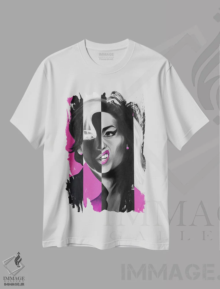 تیشرت سفید طرح دار شیر ماده، هنر فاخر معاصر اثر خلئو موریس | immage.ir