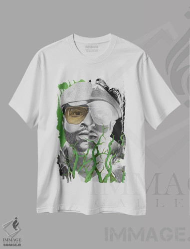 تیشرت سفید طرح دار ریشه ها، هنر فاخر معاصر اثر خلئو موریس | فروشگاه ایماژ