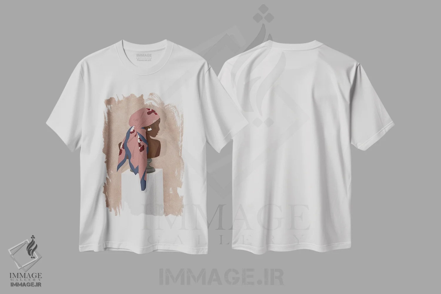 تیشرت سفید طرح دار هنر زیبا، هنر دیجیتال اثر خیا اِی | فروشگاه ایماژ