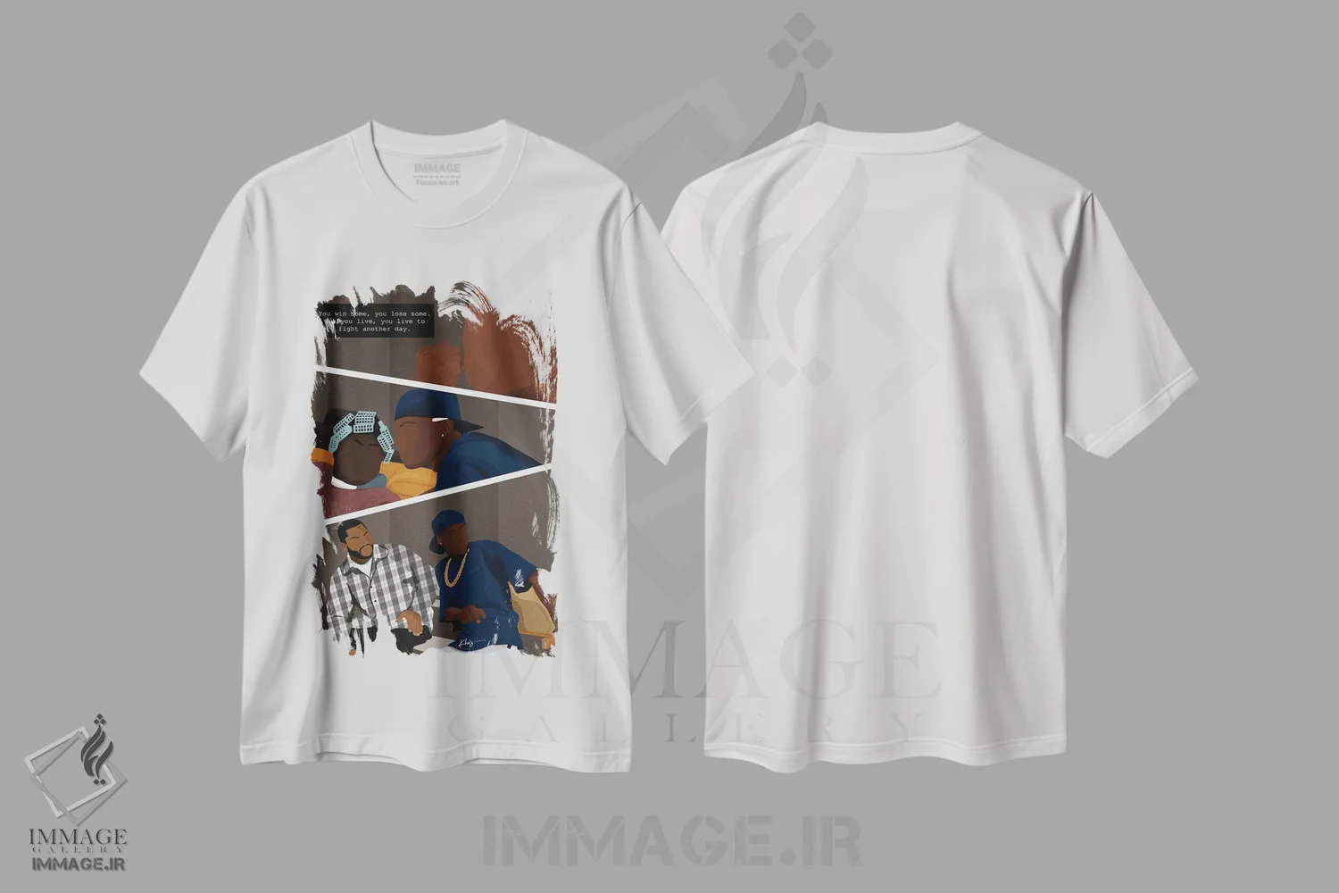 تیشرت سفید طرح دار جمعه، هنر دیجیتال اثر خیا اِی | فروشگاه ایماژ