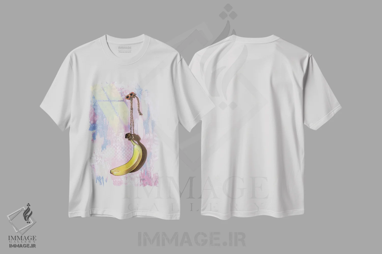 تیشرت سفید طرح دار دریافت کمک هزینه، هنر فاخر کلاسیک اثر کِی. آرتور | immage.ir