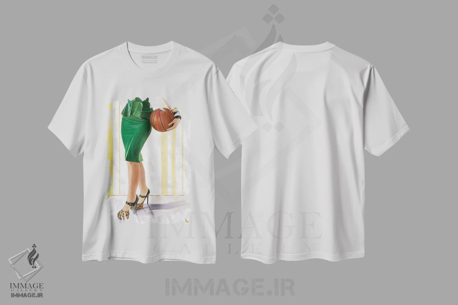 تیشرت سفید طرح دار تغییر دهنده بازی، هنر فاخر معاصر اثر کِی. آرتور | فروشگاه ایماژ