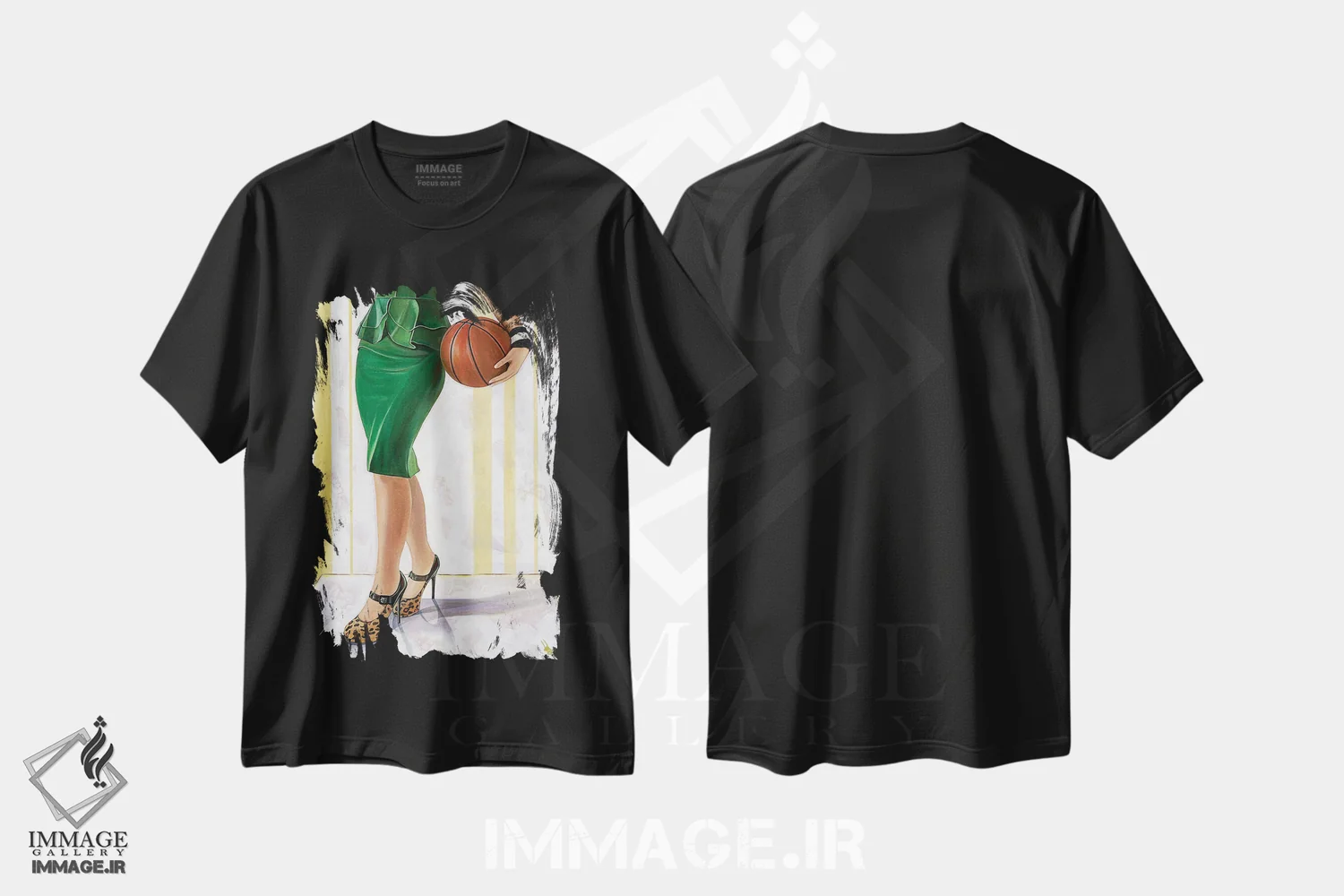 تیشرت مشکی طرح دار تغییر دهنده بازی، هنر فاخر معاصر اثر کِی. آرتور | immage.ir