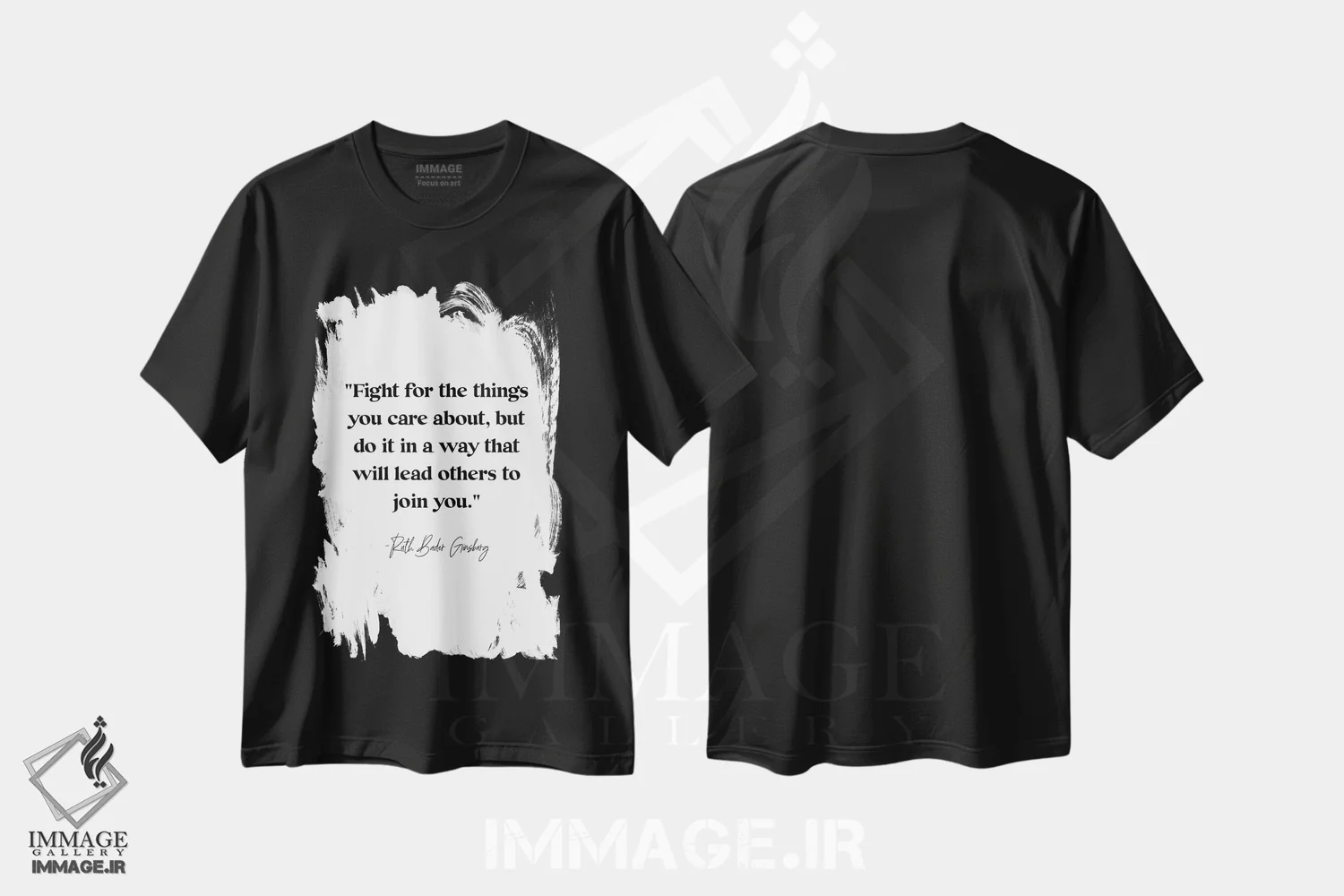 تیشرت مشکی طرح دار آثار خارین هینز - immage.ir