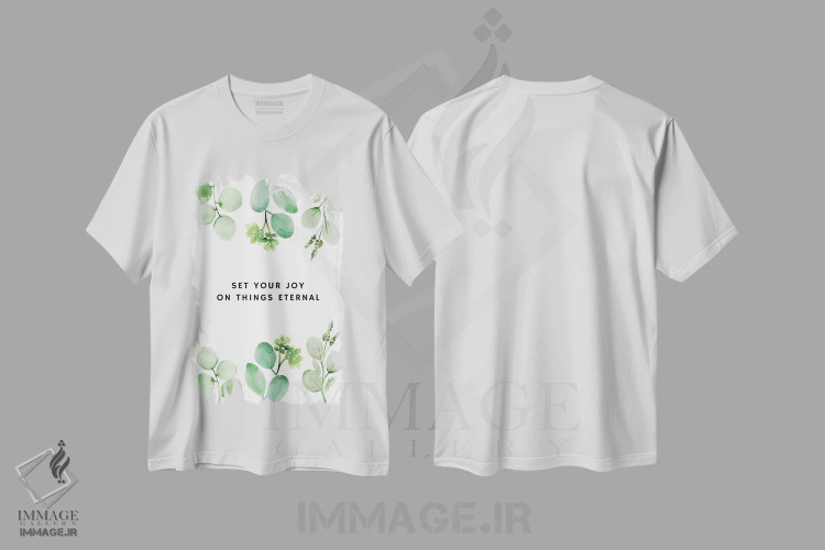 تیشرت سفید طرح دار شادی ات را بر امور جاودان بگذار، مدیوم اثر خارین هینز | immage.ir