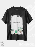 تیشرت مشکی طرح دار باغی بکار، تایپوگرافی اثر خارین هینز | فروشگاه ایماژ