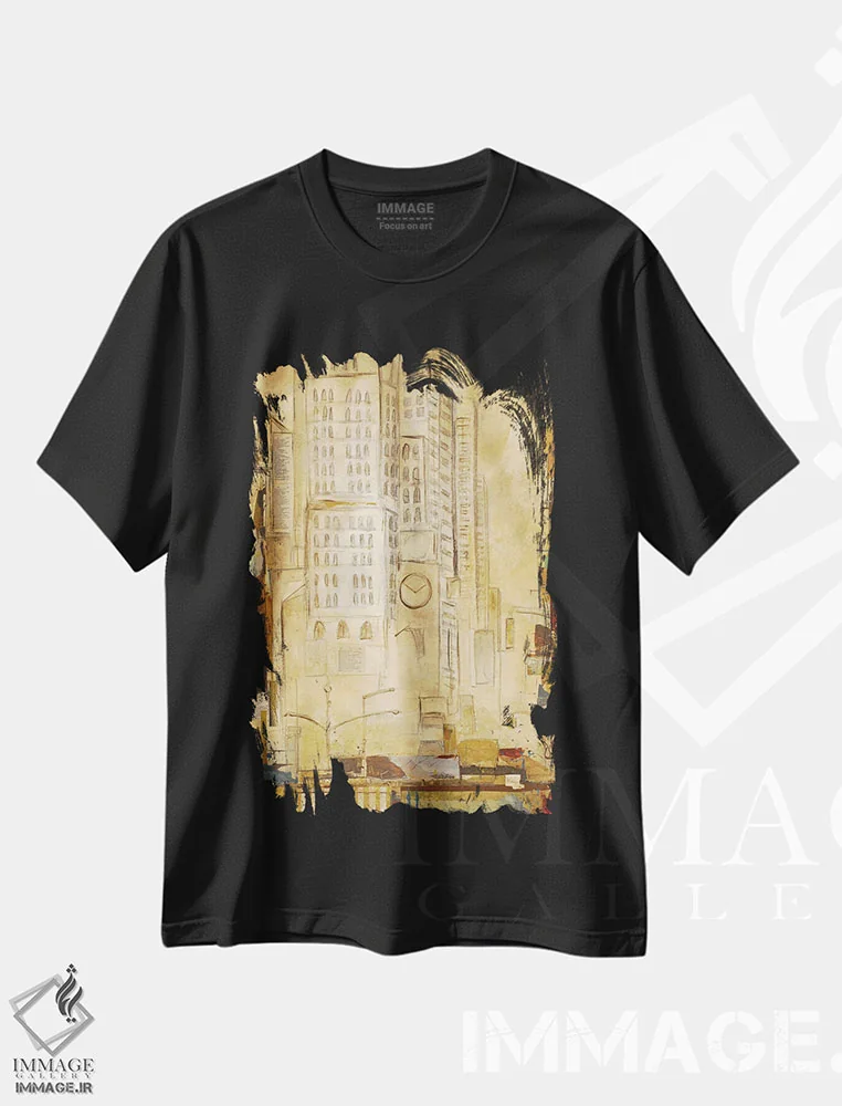 تیشرت مشکی طرح دار ردپاها I، دکور معاصر اثر کلسی هوchstatter | immage.ir