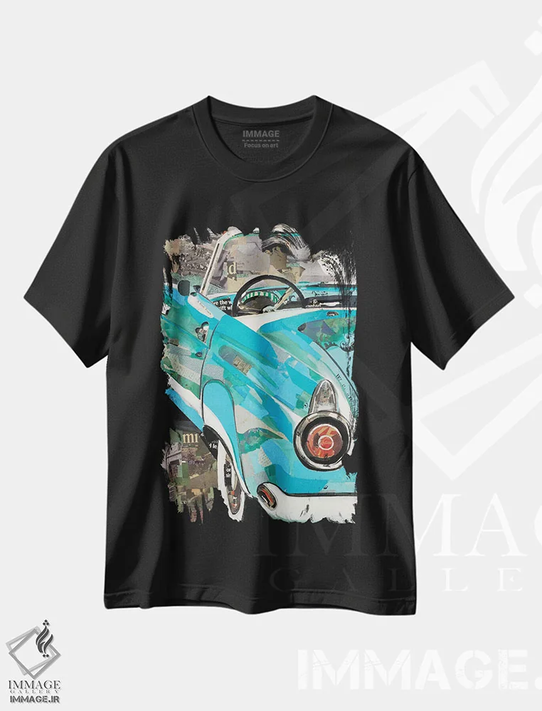 تیشرت مشکی طرح دار پرنده افسانه ای تندر، تزئینی اثر کلسی هوchstatter | فروشگاه ایماژ