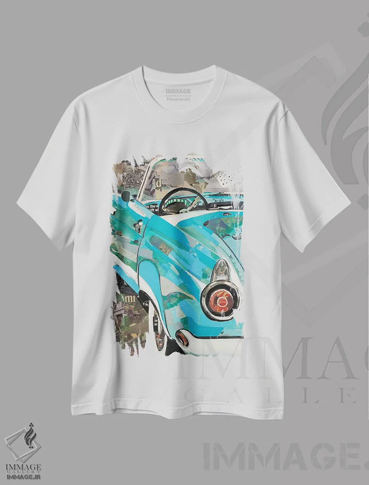 تیشرت سفید طرح دار پرنده افسانه ای تندر، تزئینی اثر کلسی هوchstatter | immage.ir