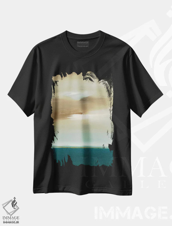 تیشرت مشکی طرح دار ژانویه اثر کلسی هوchstatter | فروشگاه ایماژ