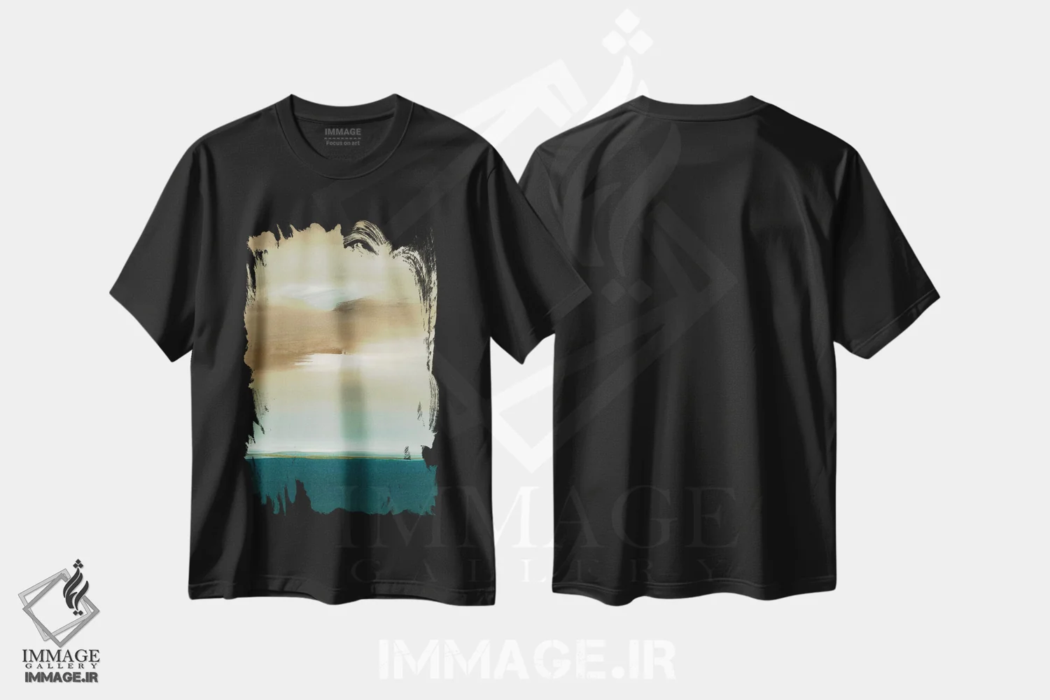 تیشرت مشکی طرح دار ژانویه اثر کلسی هوchstatter | فروشگاه ایماژ