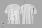 تیشرت سفید طرح دار زیبایی های شفا بخش، هنر تزئینی سیاه و سفید اثر دین کی | immage.ir