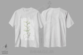 تیشرت سفید طرح دار یکی با طبیعت وحشی، هنر تزئینی سیاه و سفید اثر دین کی | immage.ir
