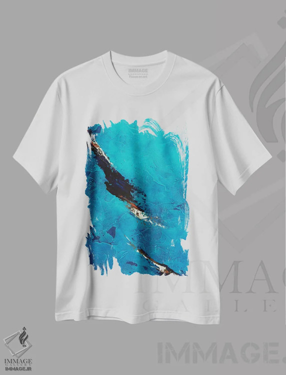 تیشرت سفید طرح دار رانش زمین اثر کیمبرلی ابوت | فروشگاه ایماژ