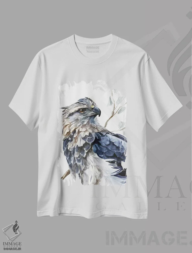 تیشرت سفید طرح دار عقاب، مدیوم اثر کایرا بالان | فروشگاه ایماژ