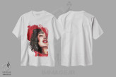 تیشرت سفید طرح دار قرمز ۱، مدیوم اثر کایرا بالان | immage.ir
