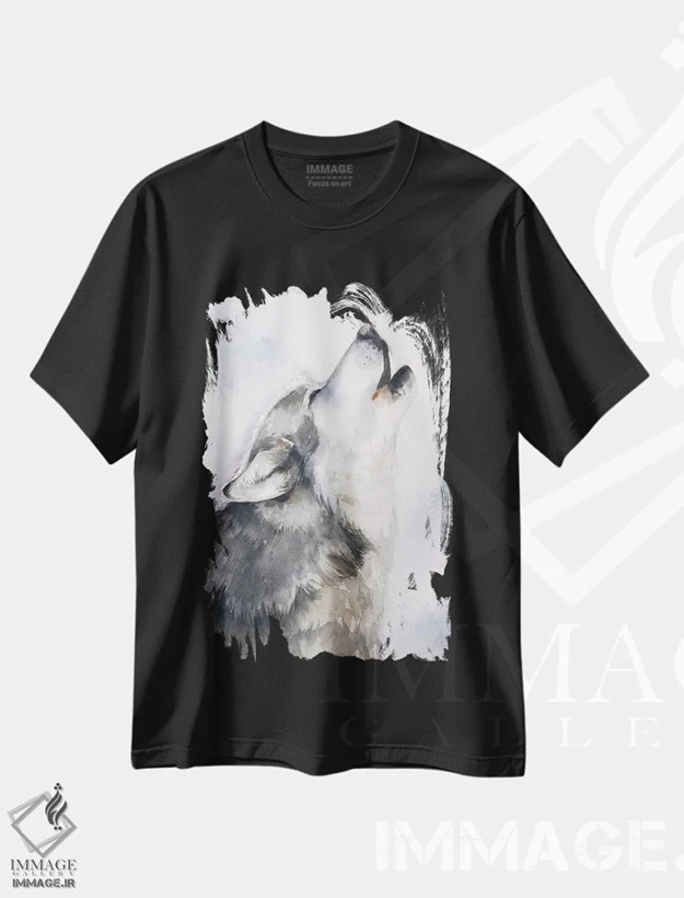 تیشرت مشکی طرح دار وحشی، مدیوم اثر کایرا بالان | فروشگاه ایماژ