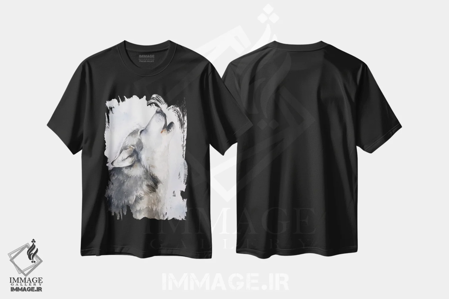 تیشرت مشکی طرح دار وحشی، مدیوم اثر کایرا بالان | فروشگاه ایماژ